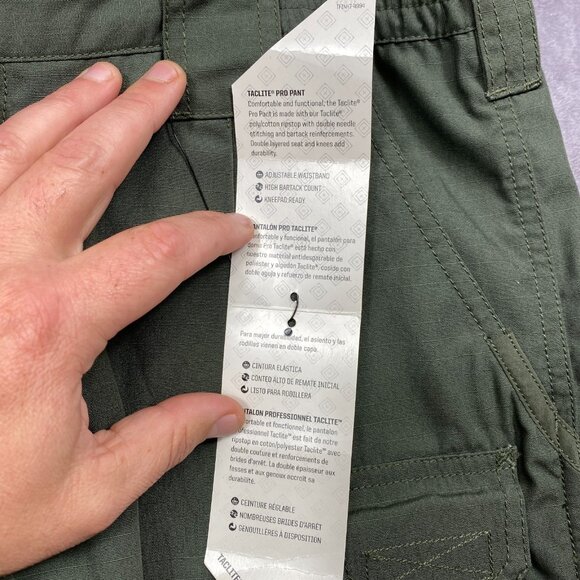 5.11 Tactical Taclite Pro Pants Mens 36x32 TDU Green Ripstop 8 Pockets Utility - Picture 7 of 15